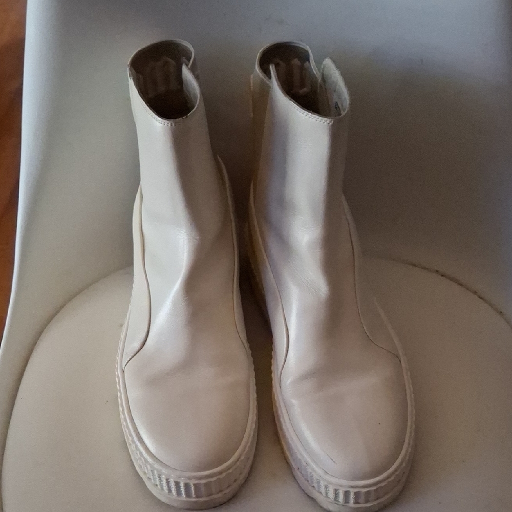 Chic Cream Platform Boots